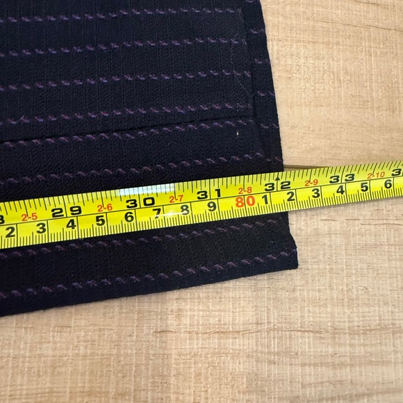 White House Black Market Suit Set 12 Blazer 10R Pants Navy Pink Pinstripe NWT - Picture 7 of 7